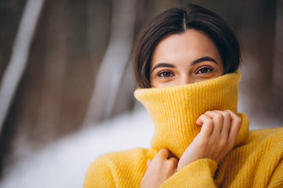 portrait young girl yellow sweater 560x373jpg