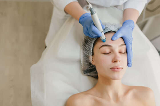 view from beautiful woman enjoying cosmetology procedures rejuvenation beauty salon dermatology doctor work healthcare therapy botox 560x373jpg